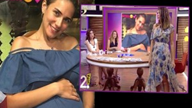 Buse Varol yerinden kalkıp karnını gösterdi