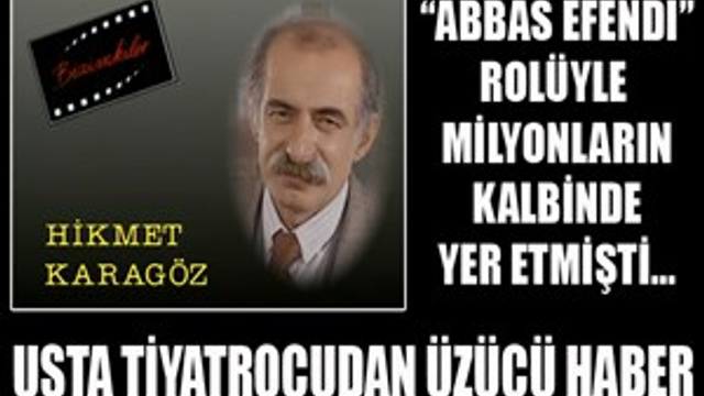 Hikmet Karagöz: "Felç geçirdiğimi kimseye söylemedim"