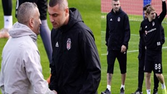 Burak Yılmaz Beşiktaş'ta ilk antrenmanına çıktı
