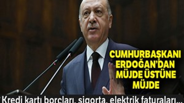 Cumhurbaşkanı Erdoğan'dan müjde üstüne müjde!