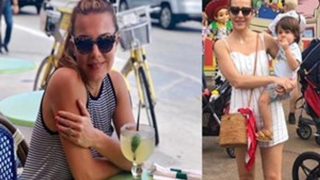 Burcu Kara, oğlu Ali’yle sıcağa kaçtı