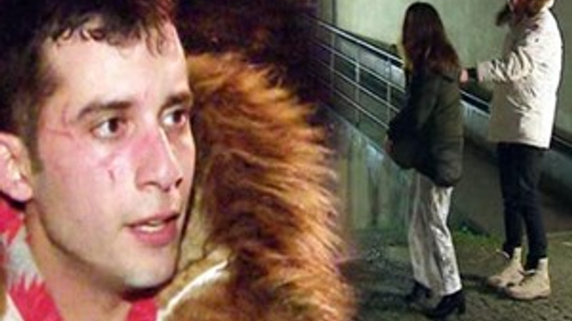 Sevgilisinden dayak yiyince seti durdurdu!
