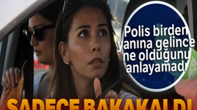 Helikopterli denetimde yakalanan kadın sürücü şok oldu