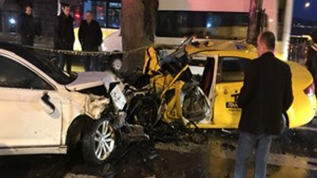 Beşiktaş’ta feci kaza! 1 ölü, 2 yaralı