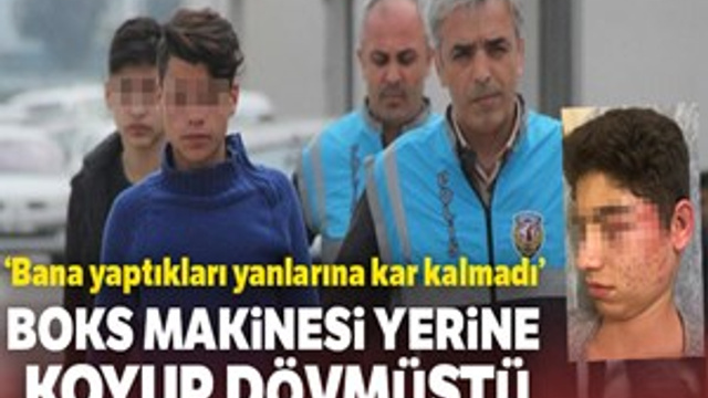Boks makinesi yerine koyduğu çocuğu döven zanlı tutuklandı