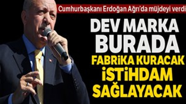 Cumhurbaşkanı Erdoğan'dan Ağrı'da önemli açıklamalar