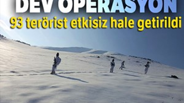 İçişleri Bakanlığı: "93 terörist etkisiz hale getirildi"