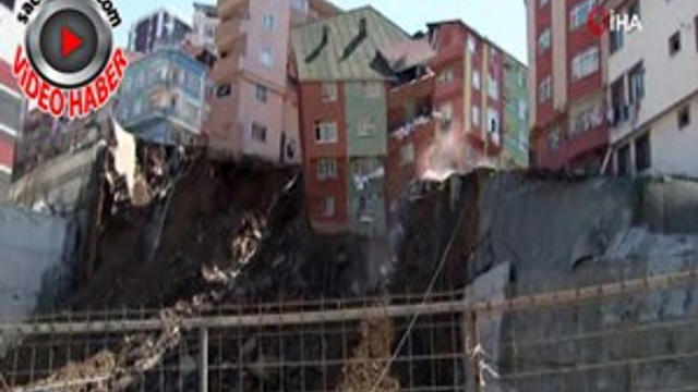Kağıthane'deki bina böyle çöktü!