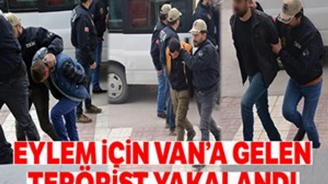Eylem için Van'a gelen terörist yakalandı