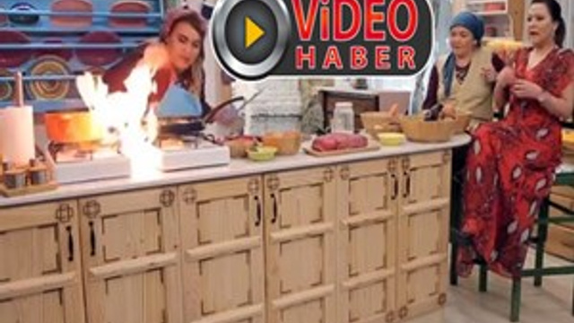 Ezgi Sertel'in programında yangın paniği!