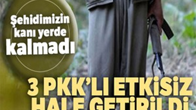 Diyarbakır'da 3 PKK'lı terörist etkisiz hale getirildi