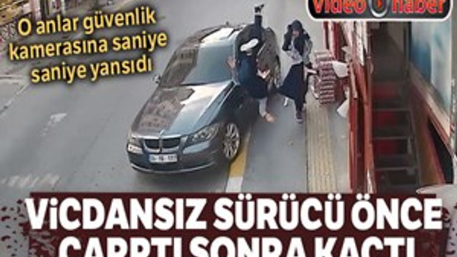 Vicdansız sürücü lüks aracıyla çarpıp kaçtı!
