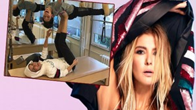 Gülben Ergen oğlu Atlas'la pilates yaptı