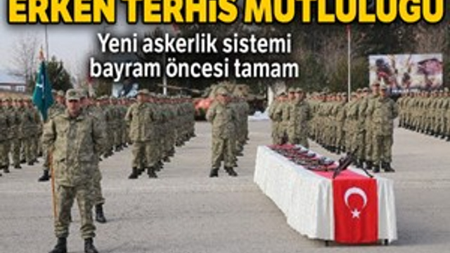 Kışlalarda erken terhis mutluluğu