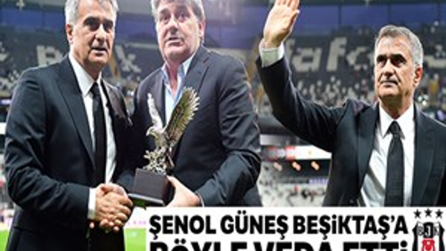 Şenol Güneş'e teşekkür plaketi verildi