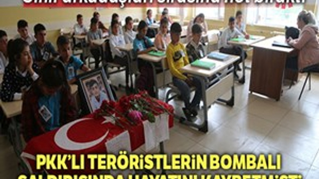 Küçük Bilen'in arkadaşları, sırasına not bıraktı