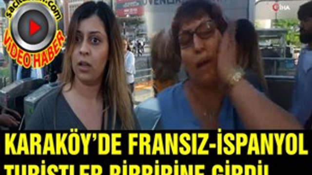 Turistlerin tramvay kavgası!