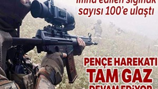 Pençe Harekâtı'nda imha edilen mağara ve sığınak sayısı 100'e ulaştı
