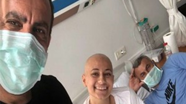Haluk Levent'ten lösemi hastası baba kıza ziyaret
