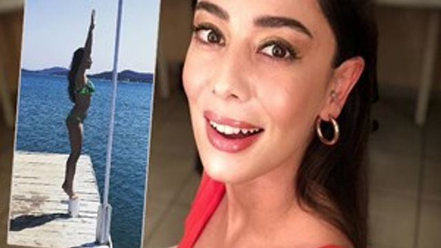Merve Sevi'den bikinili 'denge' pozu!