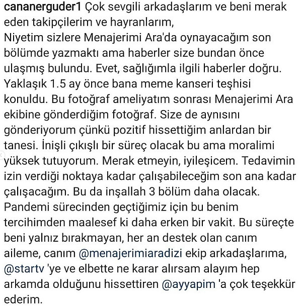 Kanserle savaşan Canan Ergüder'in sağlık durumu nasıl ...