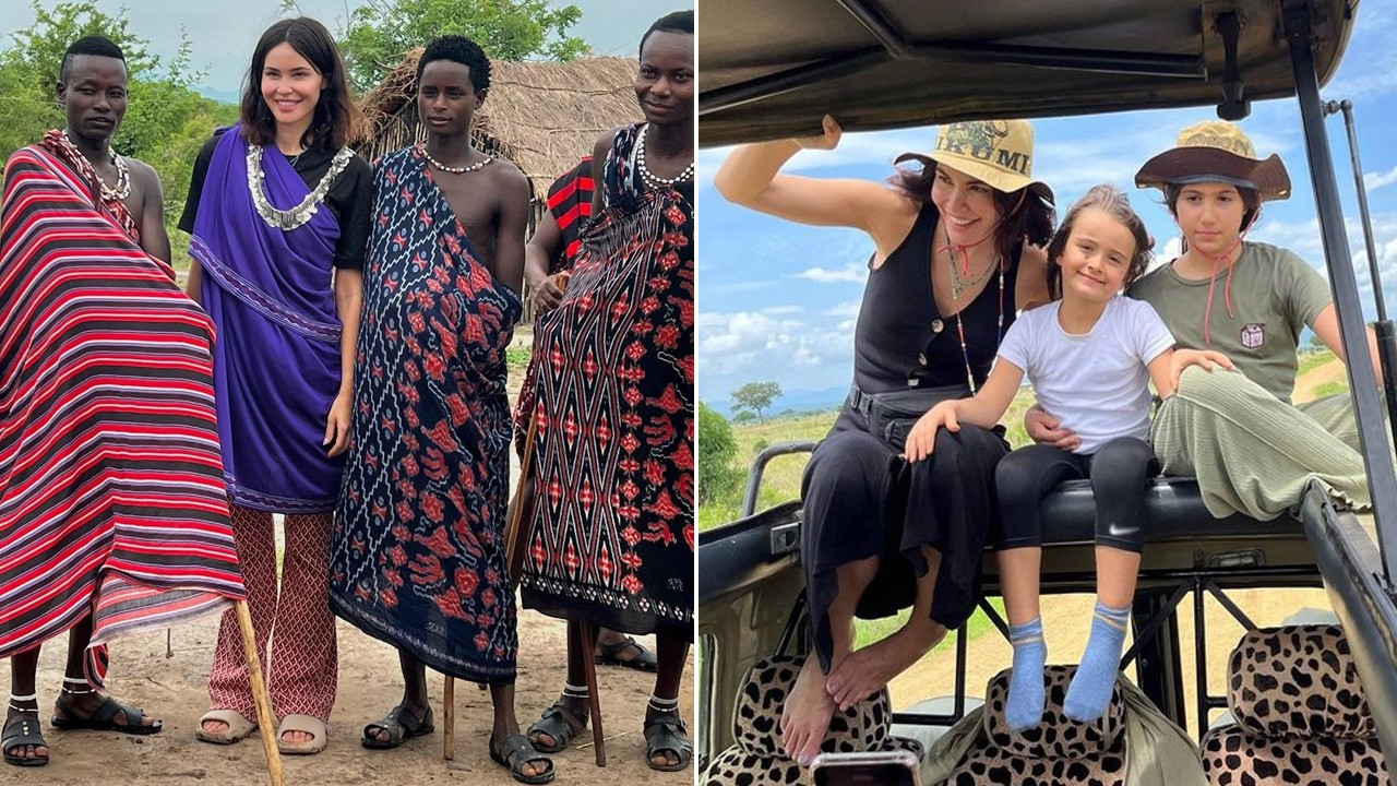 Zeynep Sever Demirel kızları Yade ve Yeda ile Tanzanya'ya gitti