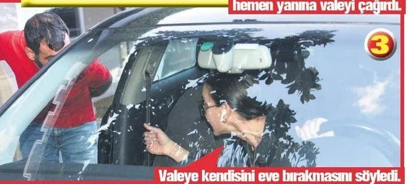 Ece Sükan direksiyon başında yakalanınca öfkelendi