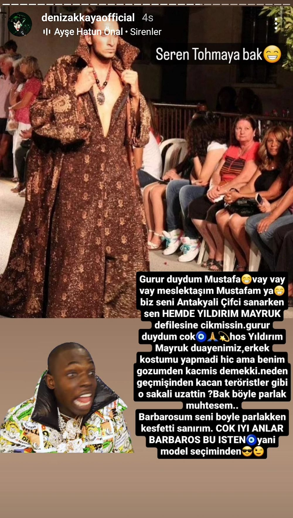 Deniz Akkaya "Seren, Tohma'ya bak" notuyla paylaştı