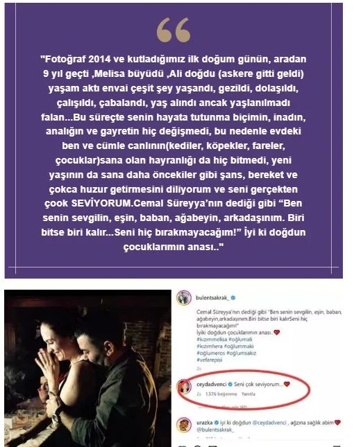 Aşk paylaşımlarıyla bilinen Ceyda Düvenci ve Bülent Şakrak takibi bıraktı